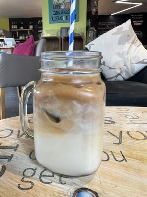 Iced coffee   at Art & Soul Cafe in St Neots