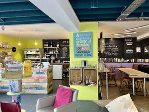 Downstairs seating   at Art & Soul Cafe in St Neots