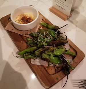 Blistered Shishitos at Sow Plated in Upper Arlington