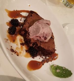 Flourless Cocao Cake at Sow Plated in Upper Arlington