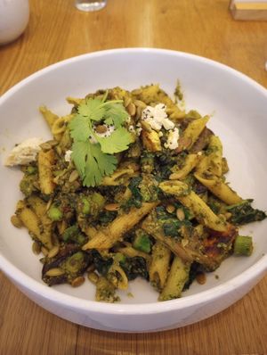 Pesto pasta at Sow Plated in Upper Arlington