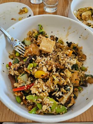 Tofu was an additional $6, which I found overpriced. The tofu wasn't marinated much either at Sow Plated in Upper Arlington