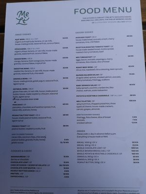 Menu per 03.06.21 at Melt Cafe in Zagreb