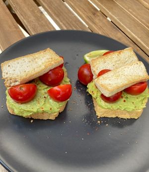 avocado toast + tofu  at Melt Cafe in Zagreb