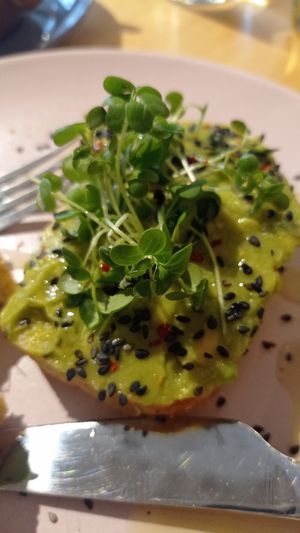 Avocado toast with chili flakes. It was ok, but nothing special to be honest. at Melt Cafe in Zagreb