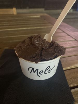 Dark chocolate gelato  at Melt Cafe in Zagreb