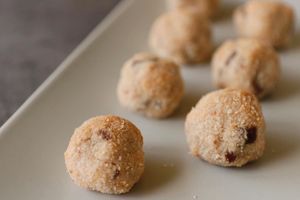 Vegan chocolate chip cookie balls at Melt Cafe in Zagreb