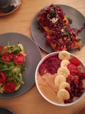 Avocado toast, Acai bowl & pumpkin toast at Melt Cafe in Zagreb
