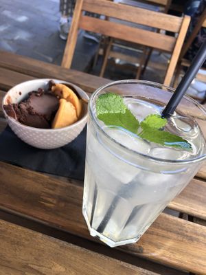 Lemonade and ice cream at Melt Cafe in Zagreb