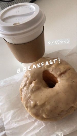 Delicious Chai Tea Donut! Love coming here for coffee and something sweet. Did not expect the size of their donuts the first time here... so good. at bloomer's in Toronto