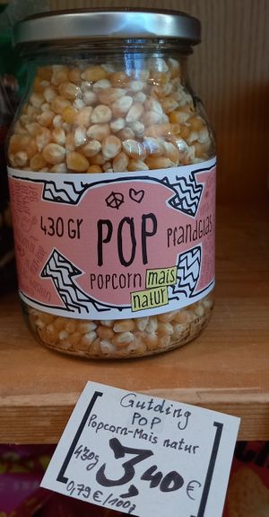 popcornmais im pfandglas at Veganski  in Kiel