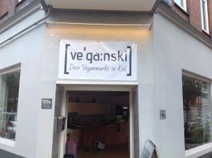 Little Vegan store with lots of  Food products  , and other vegan stuff like vegan pet Food, cosmetics and fresh Food. at Veganski  in Kiel