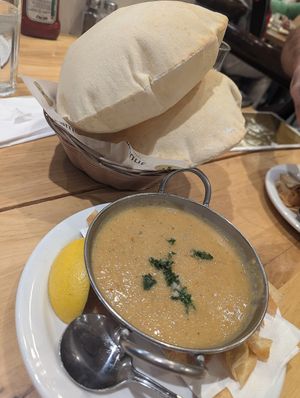 Lentil soup at Paramount Fine Foods in Etobicoke