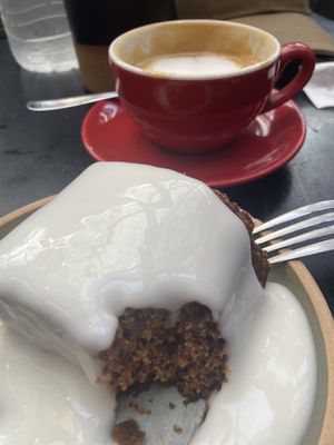 Carrot cake with coconut yogurt   at B-fresh in Buenos Aires
