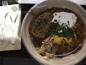 Vegan chili w Avocado  at Le Botaniste - GCE in New York City