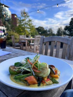 Thai green curry, with aubergine, sweet potato and pak choi  at The Architect in Chester