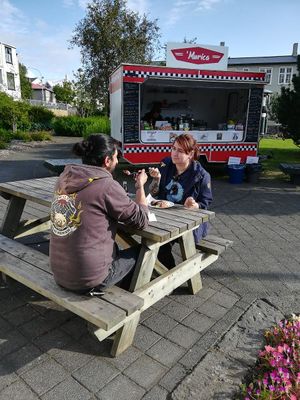 Veggie burger lunch at Murica in Reykjavik