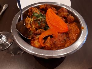 Gohbi Garlic (fried spicy cauliflower) at The Mantra Indian Cuisine in Victoria