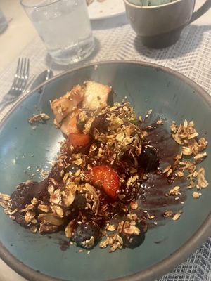 Blueberry Acai bowl without the honey  at The Obstinate Daughter in Sullivans Island