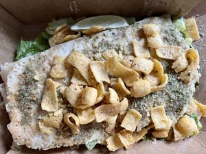 Cesar Salad Burrito   at Burrito Burrito at Wizard Burger in Albany