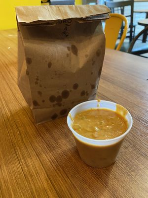 Chips and queso  at Burrito Burrito at Wizard Burger in Albany