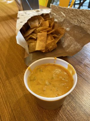 Chips and queso at Burrito Burrito at Wizard Burger in Albany