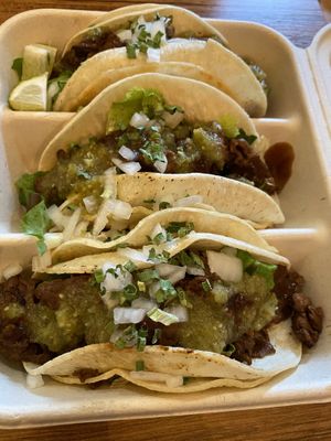Steak tacos  at Burrito Burrito at Wizard Burger in Albany