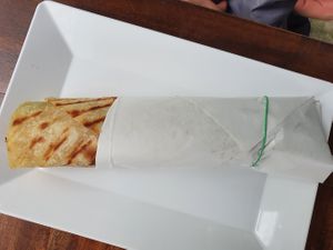 Breakfast Wrap with Scrambled Egg, Tomato & Avocado at Two Sister  in Koh Samui