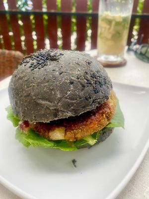 vegan burger  at Two Sister  in Koh Samui