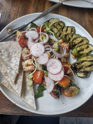 Zatar chickpea and eggplant 😋 at Two Sister  in Koh Samui
