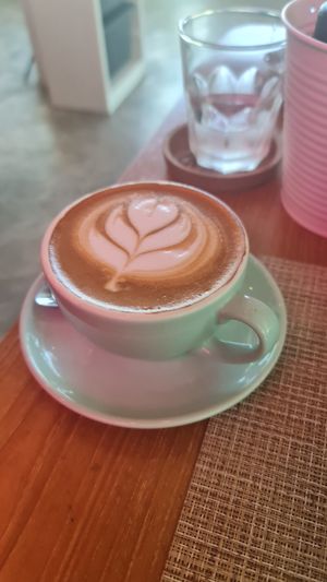 Plant based latte at Unni's in Phuket
