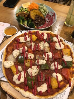 Vegan pizza  at Unni's in Phuket