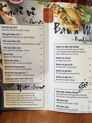Menu 1 at MeMe Vietnamese Food in Rotterdam