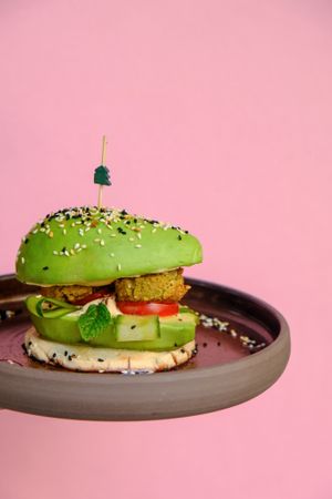 Falafel Burger( vegetarian with vegan option. at Avokado Bar in Istanbul