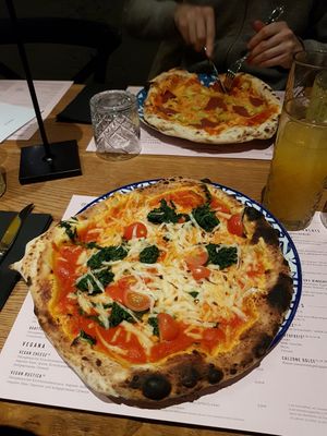 The 2 vegan pizzas. at Francesca & Fratelli - List in Hannover