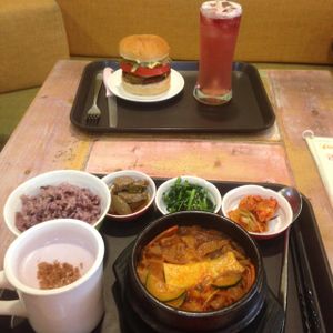 Sweet Potato Latte~ at Loving Hut - Yonsei University in Seoul