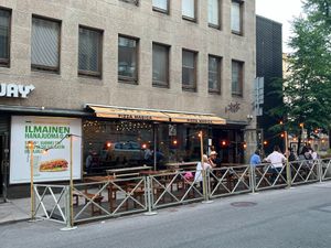 Outside at Putte's in Helsinki