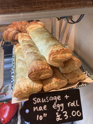 Lorne sausage and nae egg roll at Black Rabbit in Edinburgh