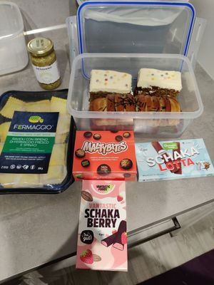 Fresh bakery items plus some exra goodies. Malteasers and Bueno bars! at Black Rabbit in Edinburgh