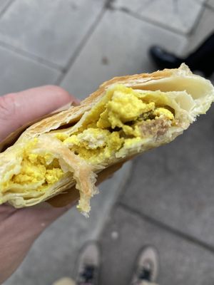 Egg and Lorne roll at Black Rabbit in Edinburgh