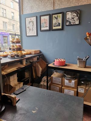 Cakes and baked goods at Black Rabbit in Edinburgh