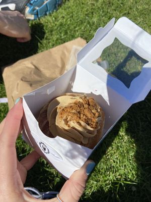 biscoff cruffin  at Black Rabbit in Edinburgh