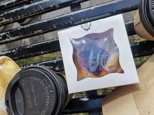 Berry cruffin at Black Rabbit in Edinburgh