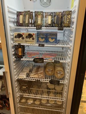 Fridge and cheeses   at Black Rabbit in Edinburgh