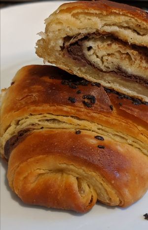 Doughy croissant at Black Rabbit in Edinburgh