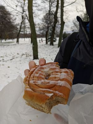 Cinnamon bun at Black Rabbit in Edinburgh
