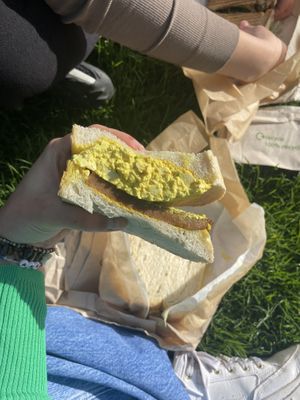 Nae egg and lorne sausage  at Black Rabbit in Edinburgh