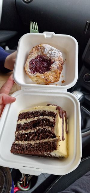 Have had the fruity pastry a couple of times, again can't recall the name (sorry). at Black Rabbit in Edinburgh