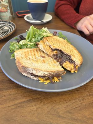 Welsh rarebit toastie   at Black Rabbit in Edinburgh