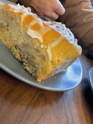 Cinnamon bun  at Black Rabbit in Edinburgh